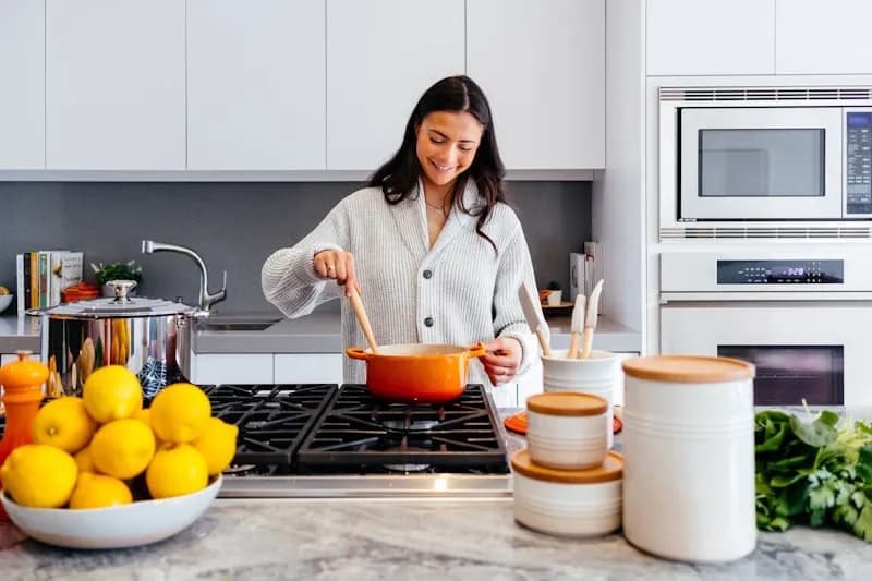 Spotless kitchen counters and sink