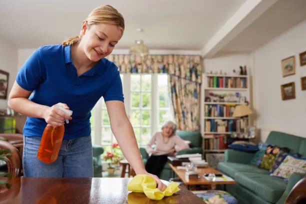 Warm and respectful home cleaning care for senior residence